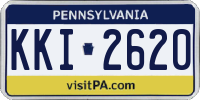 PA license plate KKI2620