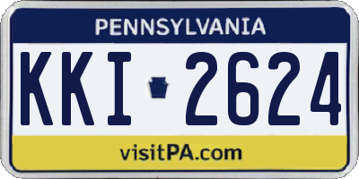 PA license plate KKI2624