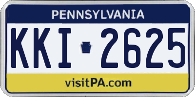 PA license plate KKI2625