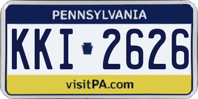 PA license plate KKI2626