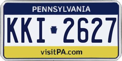 PA license plate KKI2627