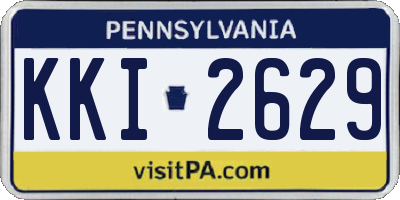 PA license plate KKI2629