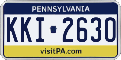 PA license plate KKI2630