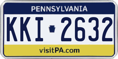 PA license plate KKI2632