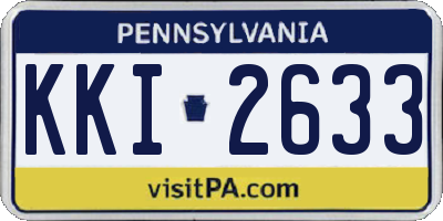 PA license plate KKI2633