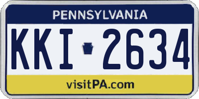PA license plate KKI2634