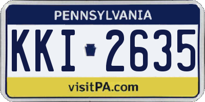 PA license plate KKI2635