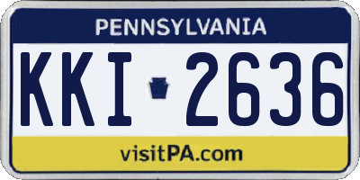 PA license plate KKI2636