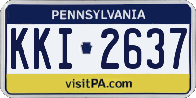PA license plate KKI2637