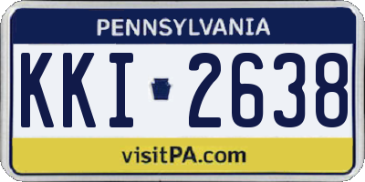 PA license plate KKI2638