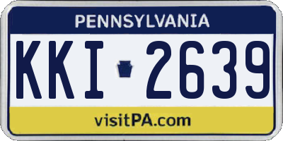 PA license plate KKI2639