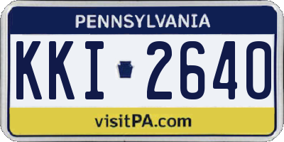 PA license plate KKI2640
