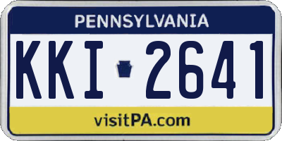 PA license plate KKI2641