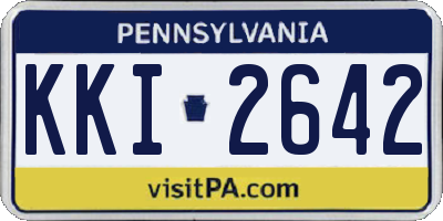 PA license plate KKI2642