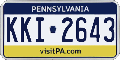 PA license plate KKI2643