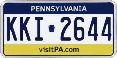 PA license plate KKI2644
