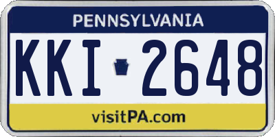 PA license plate KKI2648
