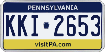 PA license plate KKI2653