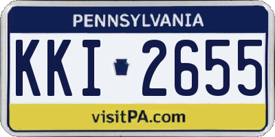 PA license plate KKI2655