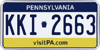 PA license plate KKI2663