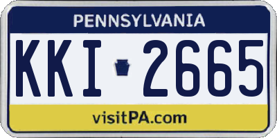 PA license plate KKI2665
