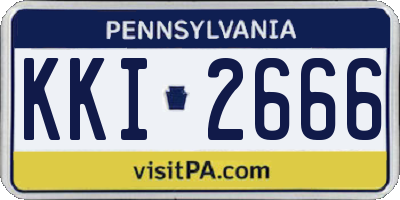 PA license plate KKI2666