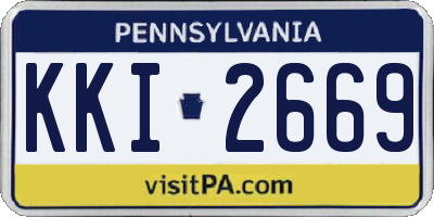 PA license plate KKI2669