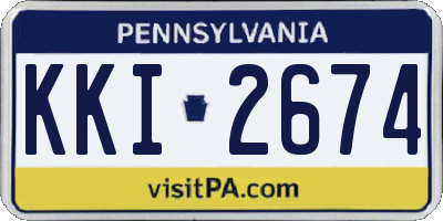 PA license plate KKI2674
