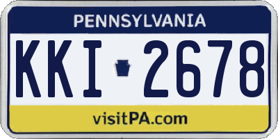 PA license plate KKI2678