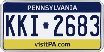 PA license plate KKI2683