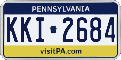 PA license plate KKI2684