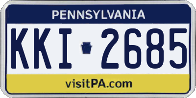 PA license plate KKI2685