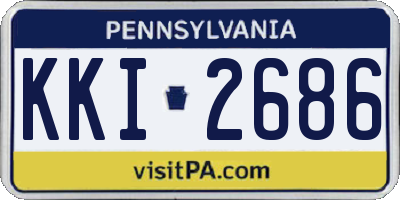 PA license plate KKI2686