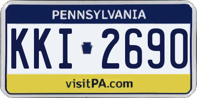 PA license plate KKI2690