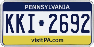 PA license plate KKI2692