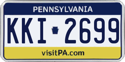 PA license plate KKI2699
