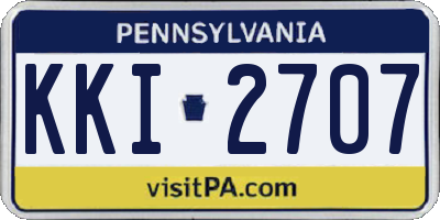PA license plate KKI2707