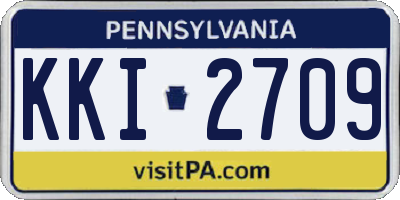 PA license plate KKI2709