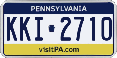 PA license plate KKI2710