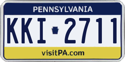 PA license plate KKI2711