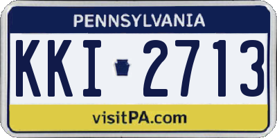 PA license plate KKI2713