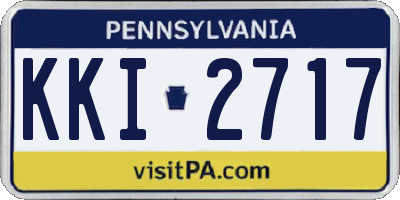 PA license plate KKI2717
