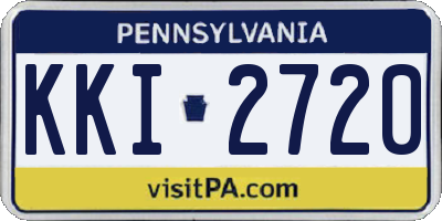 PA license plate KKI2720