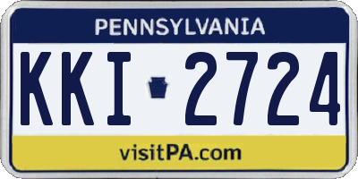 PA license plate KKI2724