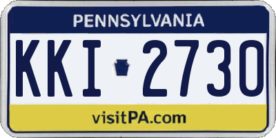PA license plate KKI2730