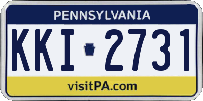 PA license plate KKI2731