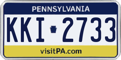 PA license plate KKI2733