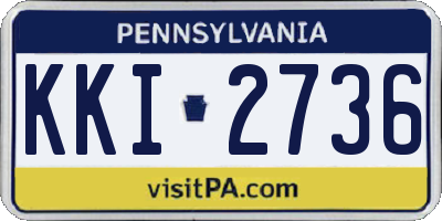 PA license plate KKI2736