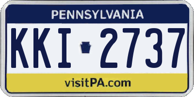 PA license plate KKI2737