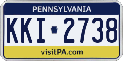 PA license plate KKI2738